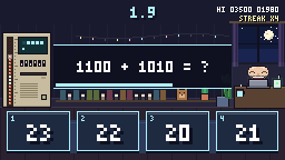 Binary Bedtime Sums gameplay